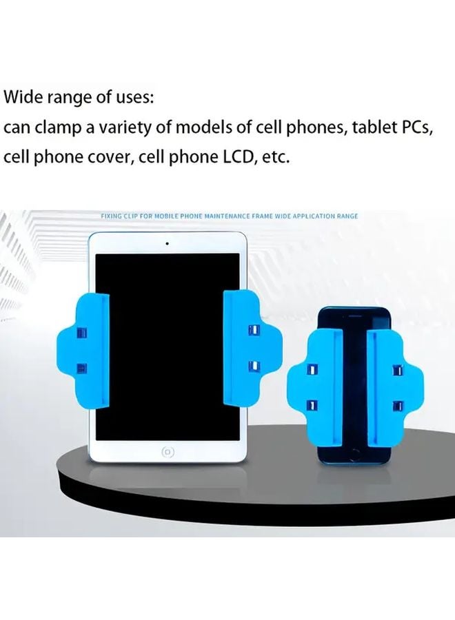 Yellow 10PC Adjustable Angle Phone Tablet Screen Fixer Adhesive Clamp Secure Grip - Image 1
